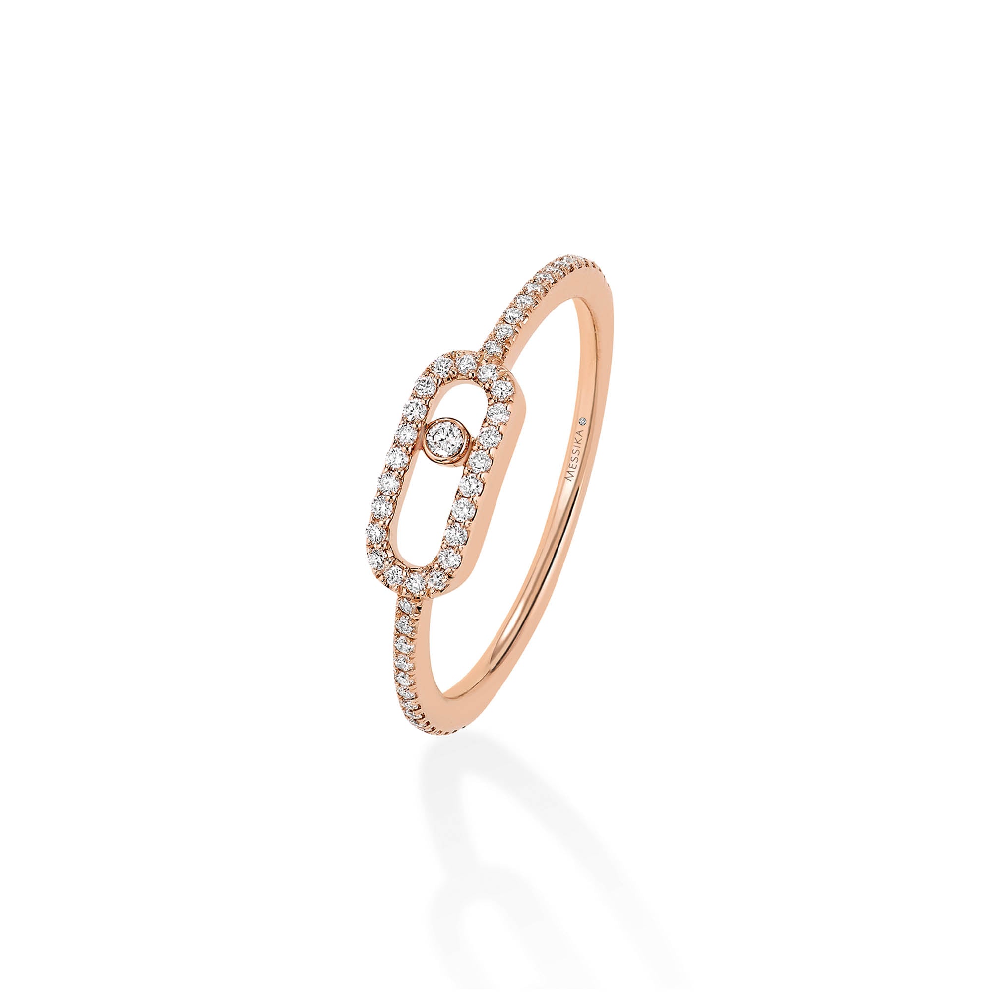 Messika Move Uno Pavé Ring (05630-PG) aus Roségold mit Diamant