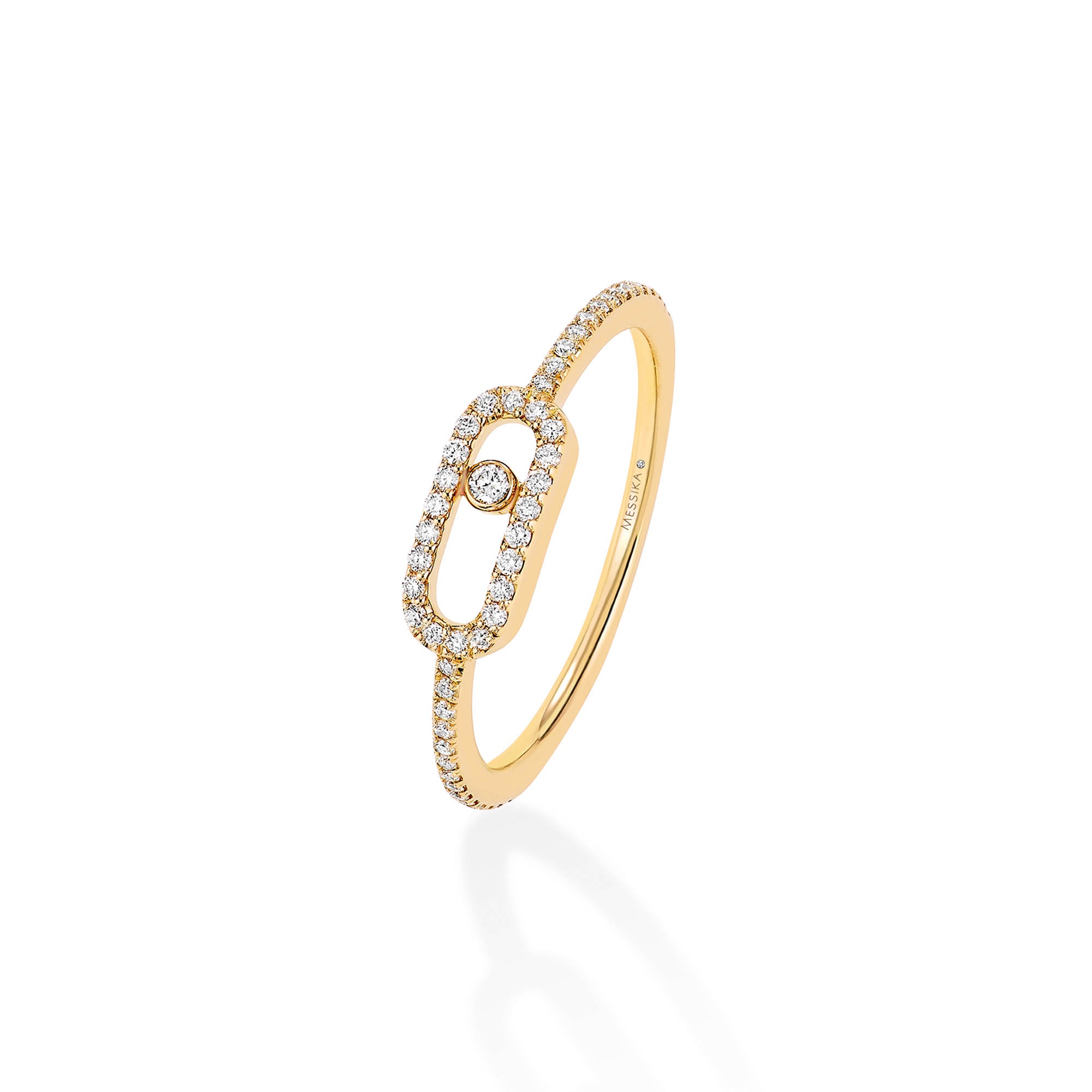 Messika Move Uno Pavé Ring (05630-YG) aus Gelbgold mit Diamant