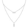 Messika Move Uno Pavée Kette (07174-WG) aus Weißgold mit Diamant