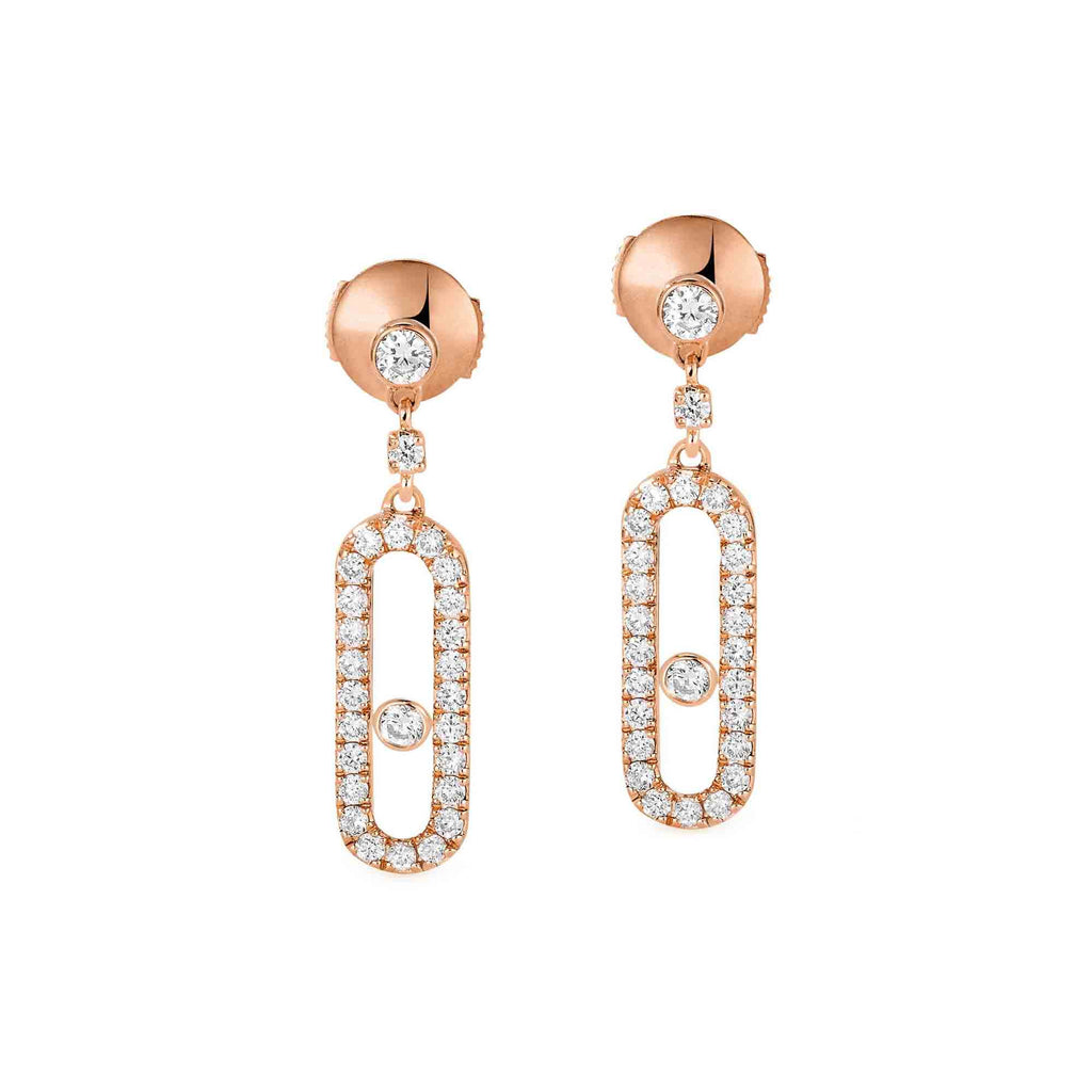 Messika Move Uno Stud Ohrhänger (05631-PG) aus Roségold mit Diamant