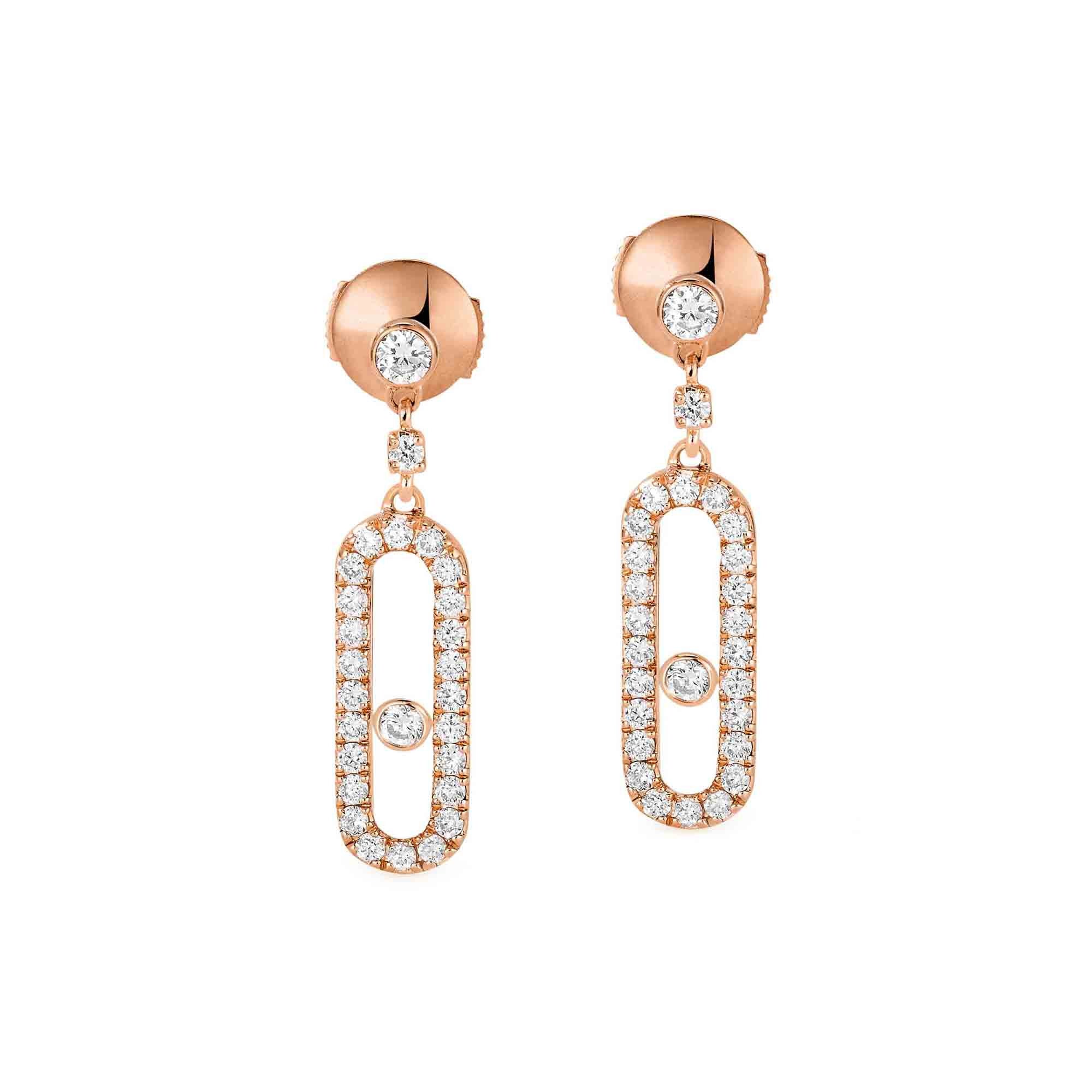 Messika Move Uno Stud Ohrhänger (05631-PG) aus Roségold mit Diamant