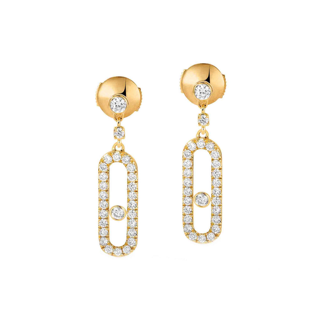 Messika Move Uno Stud Ohrhänger (05631-YG) aus Gelbgold mit Diamant