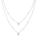 Messika My Twin 2 Rows Collier (06506-WG) aus Weißgold mit Diamant und Smaragd