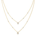 Messika My Twin 2 Rows Collier (06506-YG) aus Gelbgold mit Diamant und Smaragd