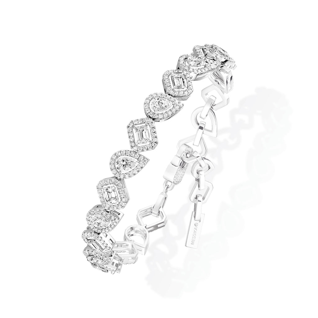 Messika My Twin Armband (13452-WG) aus Weißgold mit Diamant und Smaragd