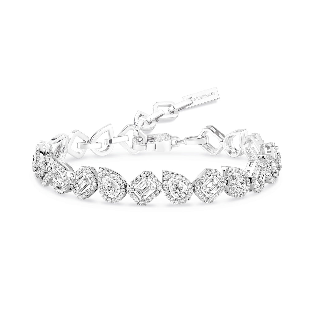 Messika My Twin Armband (13452-WG) aus Weißgold mit Diamant und Smaragd