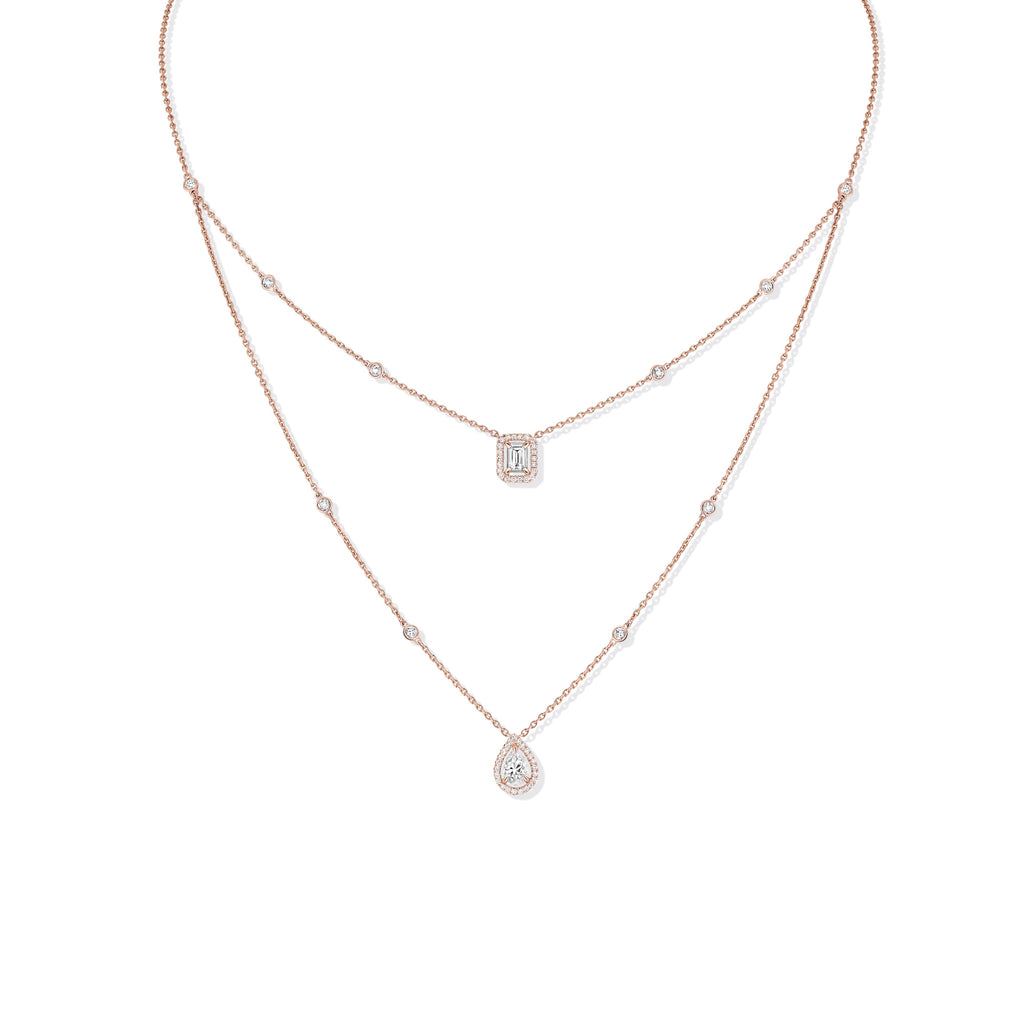 Messika My Twin Halskette (12966-PG) aus Roségold mit Diamant