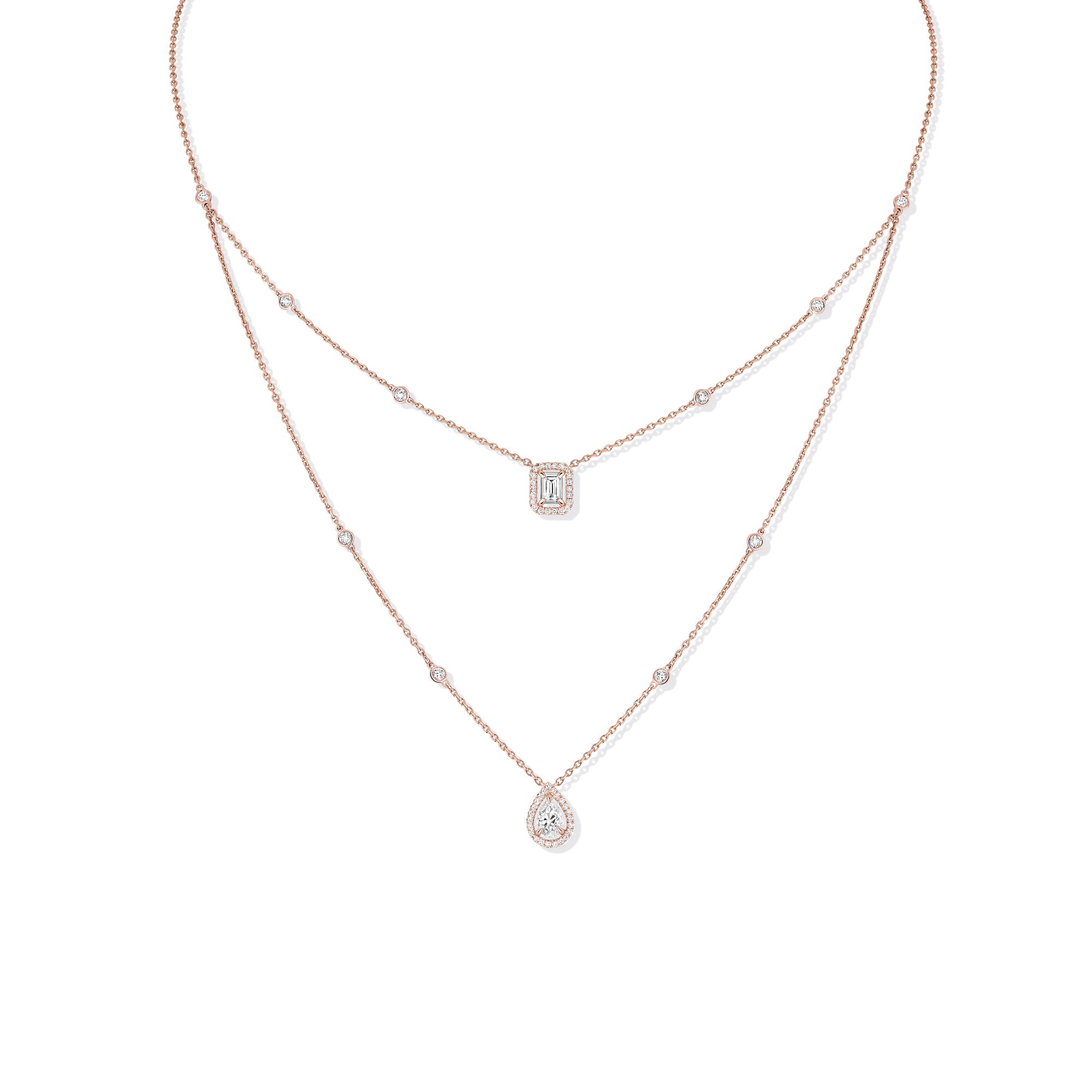 Messika My Twin Halskette (12966-PG) aus Roségold mit Diamant