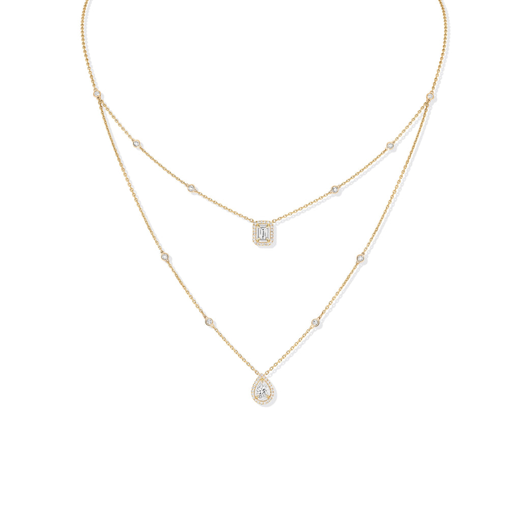 Messika My Twin Halskette (12966-YG) aus Gelbgold mit Diamant