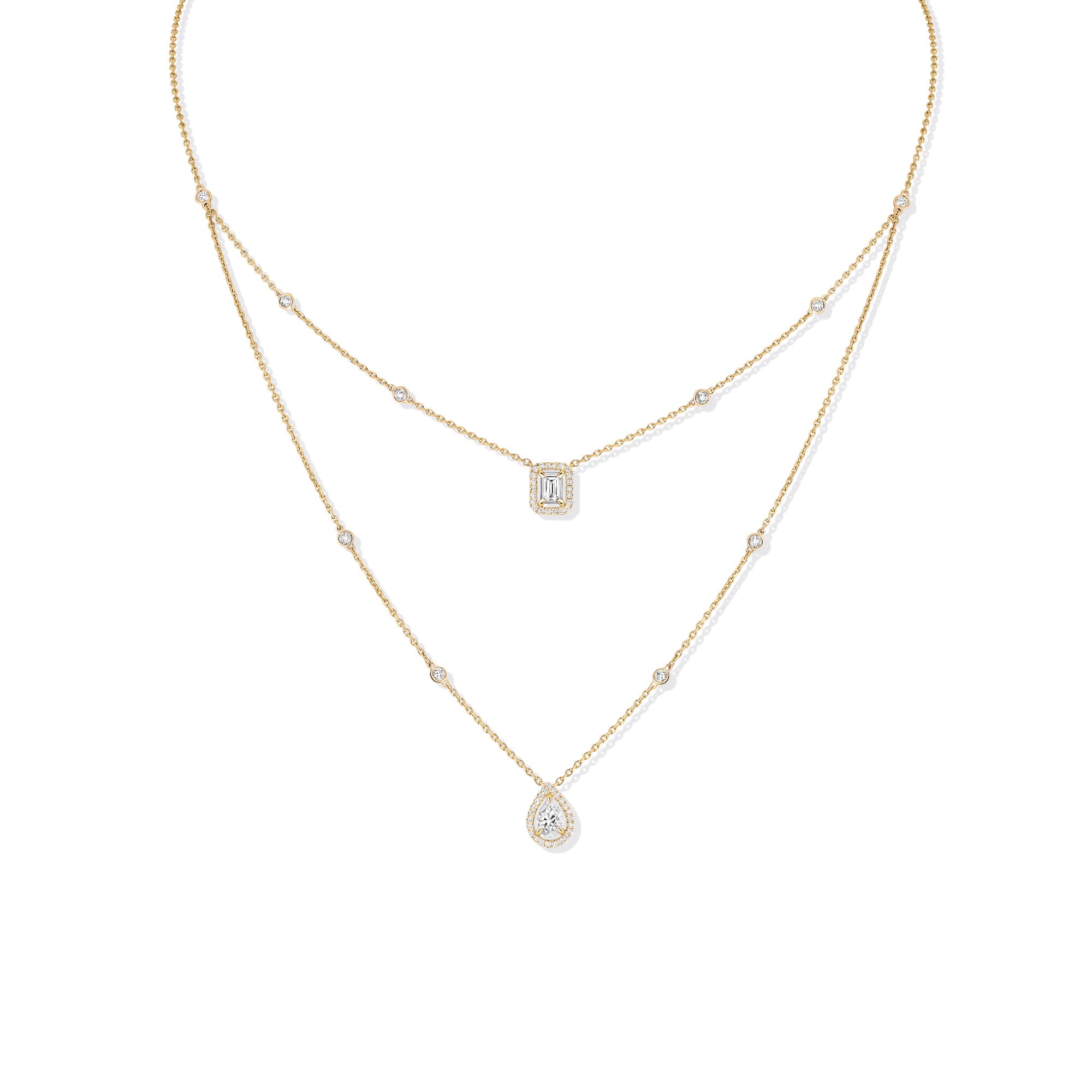 Messika My Twin Halskette (12966-YG) aus Gelbgold mit Diamant