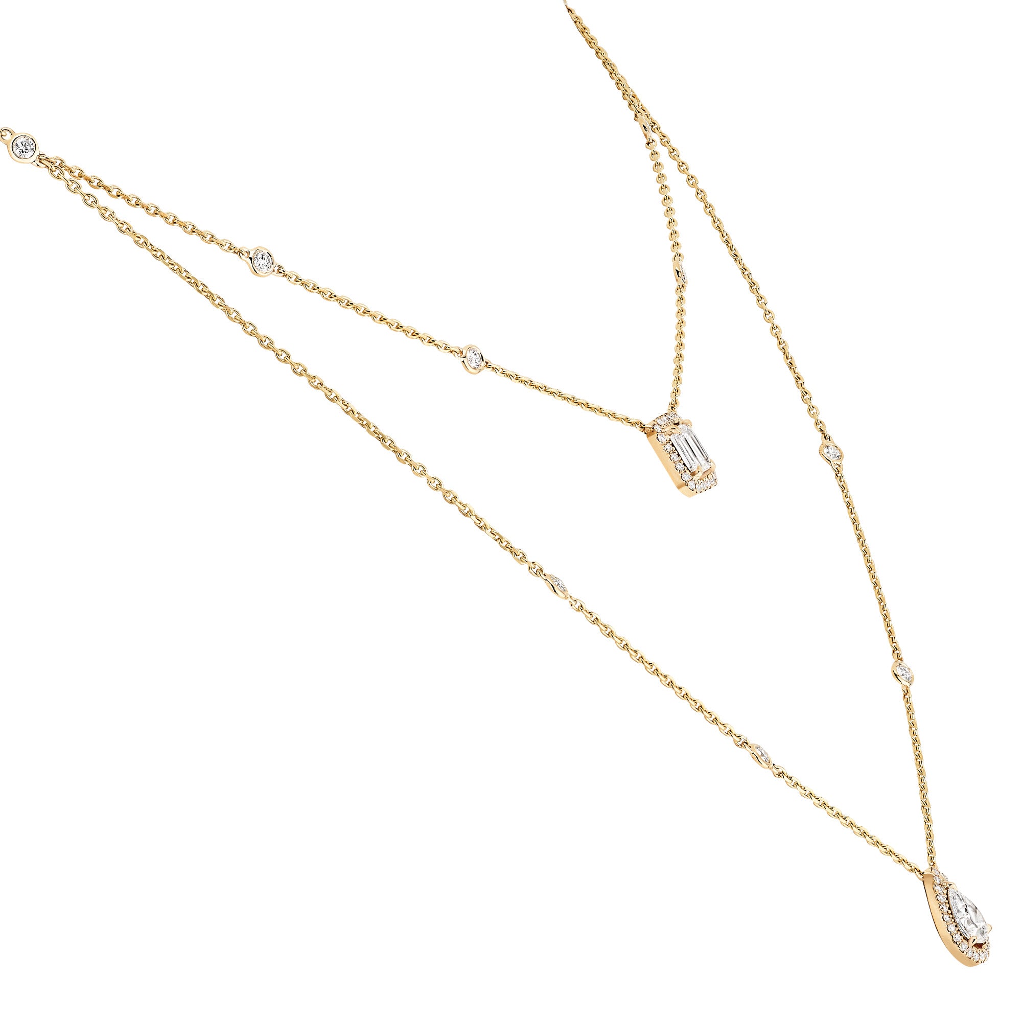Messika My Twin Halskette (12966-YG) aus Gelbgold mit Diamant