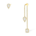 Messika My Twin Ohrhänger und Ohrstecker (07224-YG) aus Gelbgold mit Diamant und Smaragd