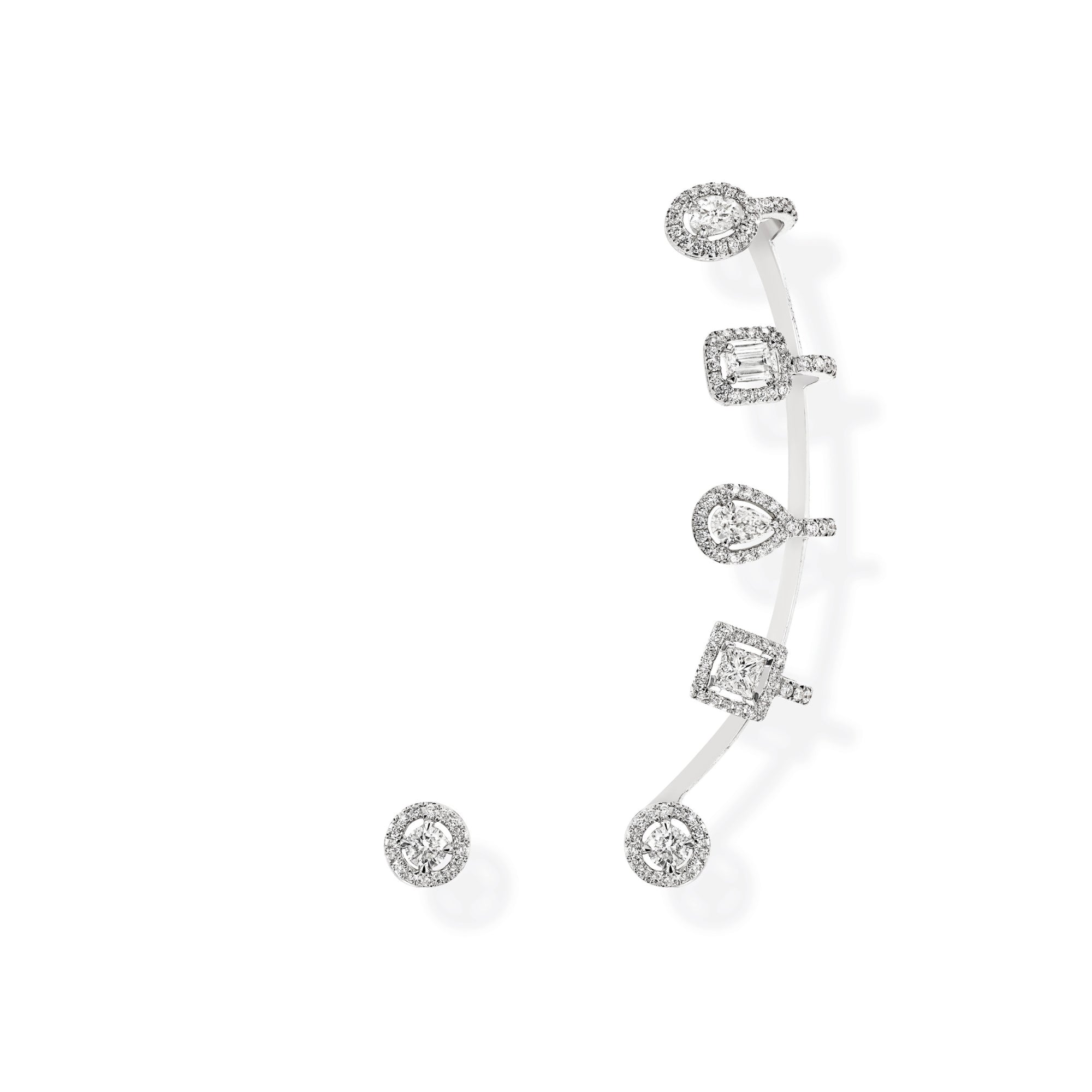 Messika My Twin Ohrstecker (06158-WG) aus Weißgold mit Diamant und Smaragd