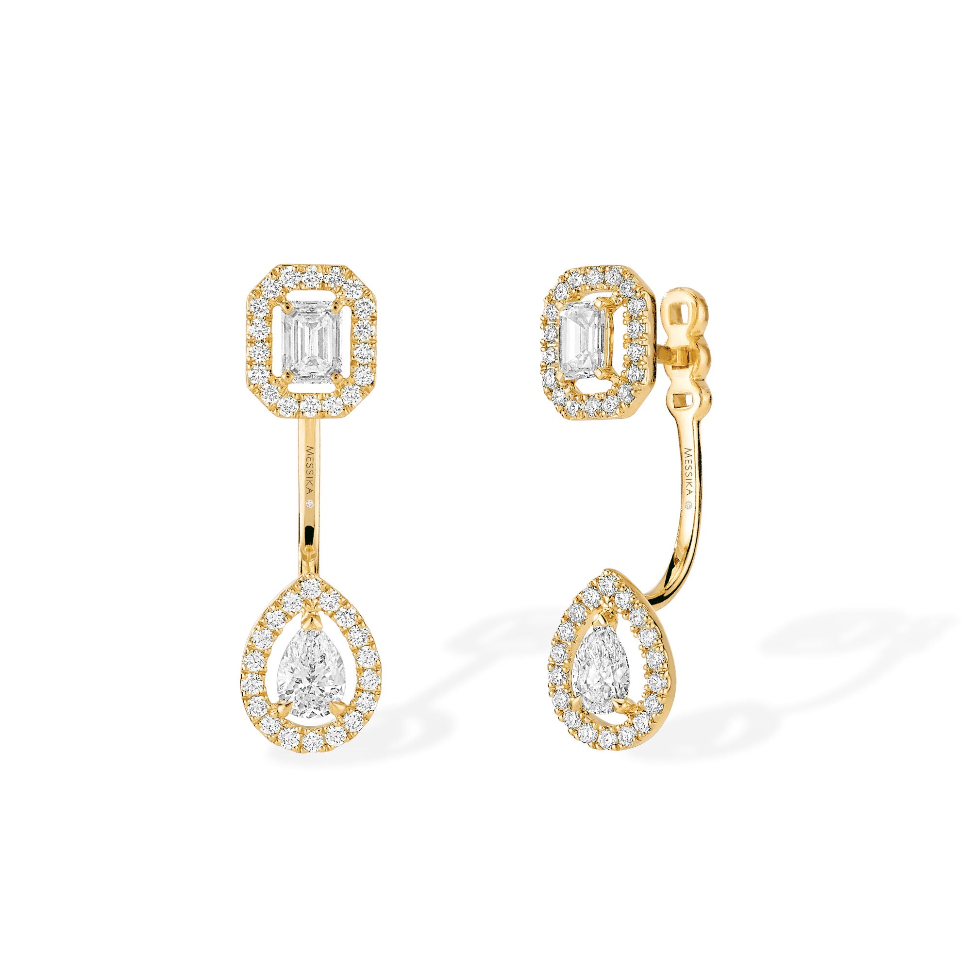 Messika My Twin Ohrstecker (06504-YG) aus Gelbgold mit Diamant und Smaragd
