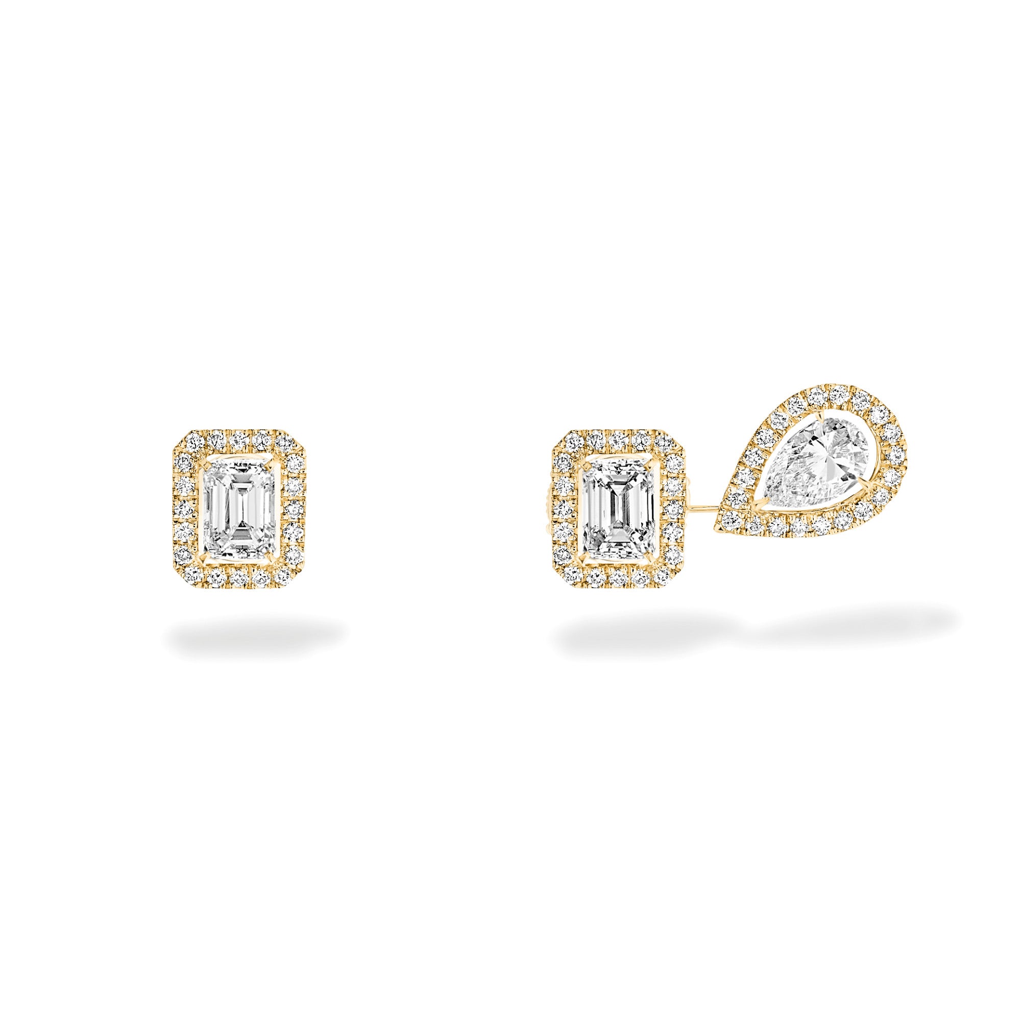 Messika My Twin Ohrstecker (12886-YG) aus Gelbgold mit Diamant und Smaragd
