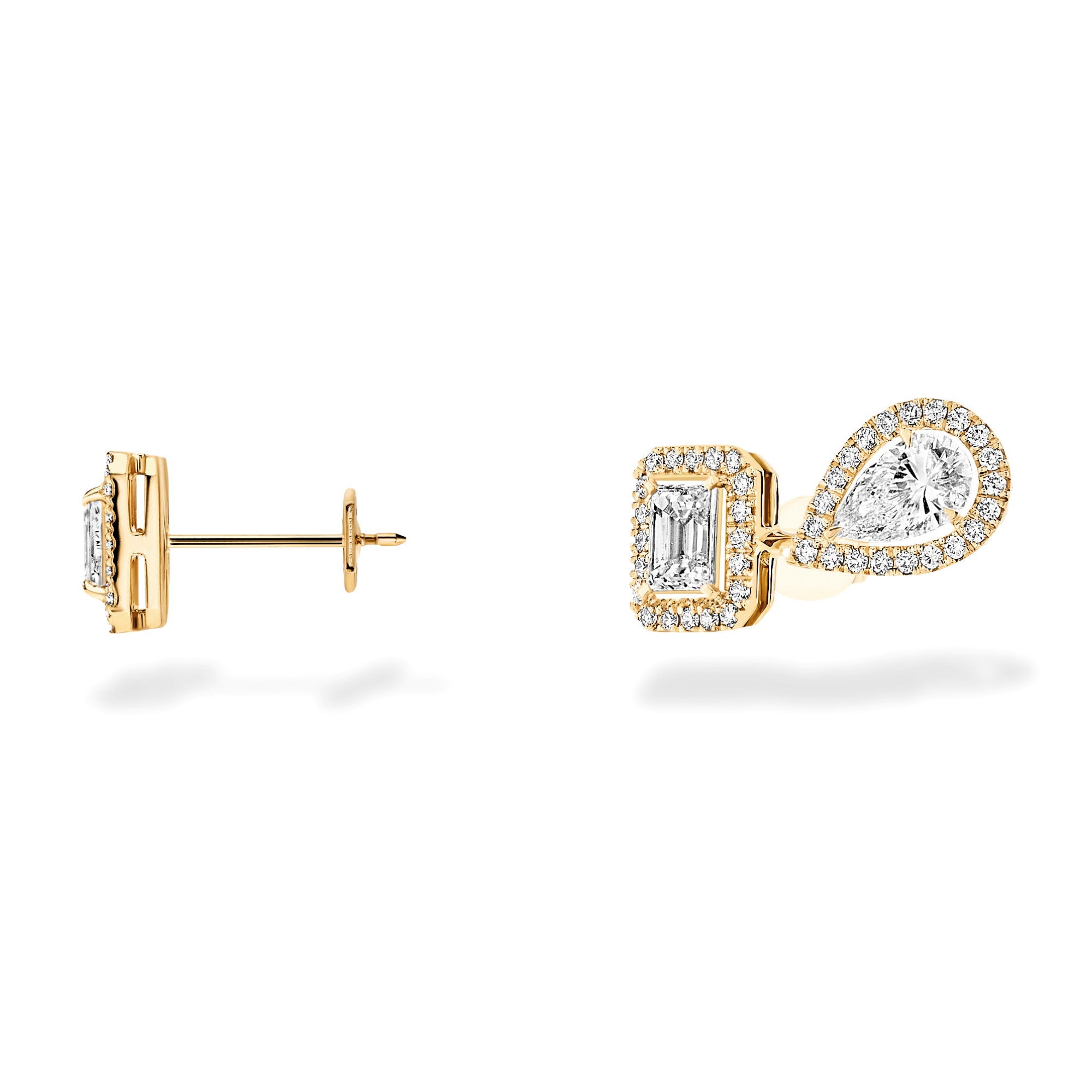 Messika My Twin Ohrstecker (12886-YG) aus Gelbgold mit Diamant und Smaragd