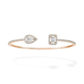 Messika My Twin Skinny X2 Armreif (06492-PG) aus Roségold mit Diamant und Smaragd