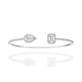 Messika My Twin Skinny X2 Armreif (06492-WG) aus Weißgold mit Diamant und Smaragd