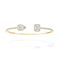 Messika My Twin Skinny X2 Armreif (06492-YG) aus Gelbgold mit Diamant und Smaragd