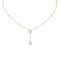 Messika My Twin Tie Halskette (06693-PG) aus Roségold mit Diamant und Smaragd