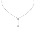 Messika My Twin Tie Halskette (06693-WG) aus Weißgold mit Diamant und Smaragd
