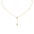 Messika My Twin Tie Halskette (06693-YG) aus Gelbgold mit Diamant und Smaragd
