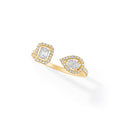 Messika My Twin Toi & Moi Ring (06471-YG) aus Gelbgold mit Diamant und Smaragd