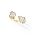 Messika My Twin Toi & Moi Ring (06501-YG) aus Gelbgold mit Diamant und Smaragd