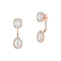 Messika My Twin Toi & Moi X2 Ohrringe (06505-PG) aus Roségold mit Diamant und Smaragd