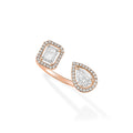Messika My Twin Toi & Moi X2 Ring (06636-PG) aus Roségold mit Diamant und Smaragd