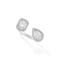 Messika My Twin Toi & Moi X2 Ring (06636-WG) aus Weißgold mit Diamant und Smaragd