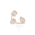 Messika My Twin Trilogy Ring (06695-PG) aus Roségold mit Diamant und Smaragd