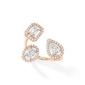Messika My Twin Trilogy X3 Ring (06778-PG) aus Roségold mit Diamant und Smaragd