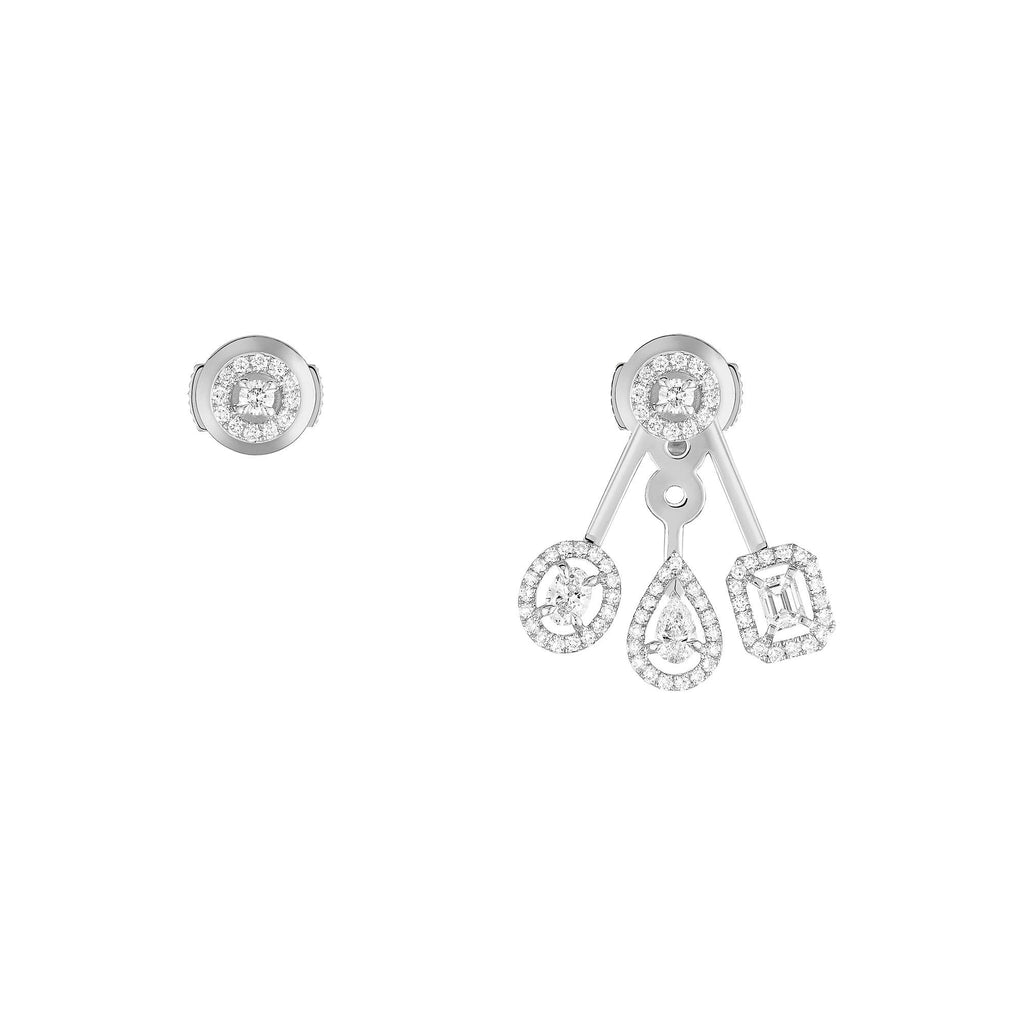 Messika My Twin Trio Ohrringe (06527-WG) aus Weißgold mit Diamant und Smaragd