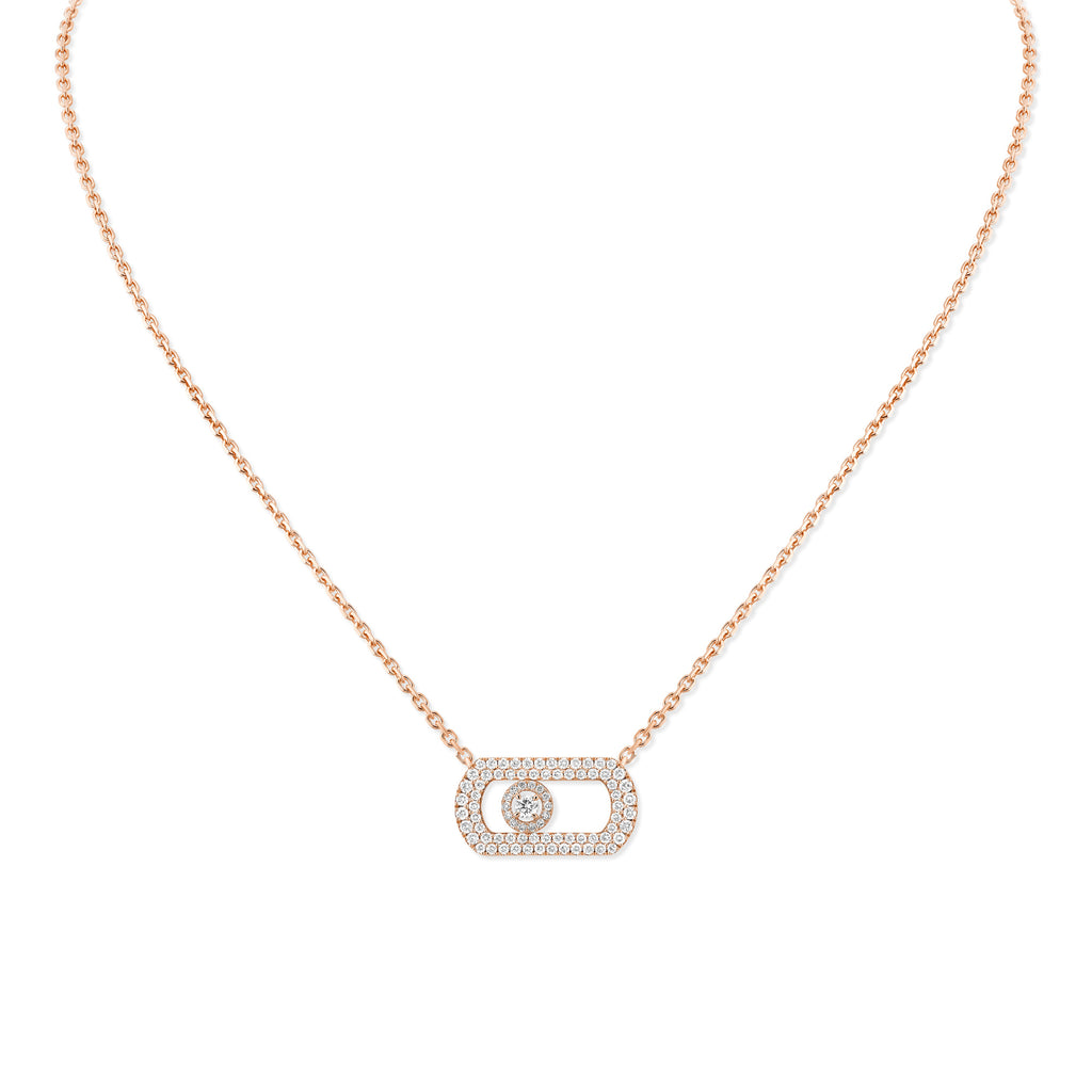 Messika So Move Halskette (12945-PG) aus Roségold mit Diamant