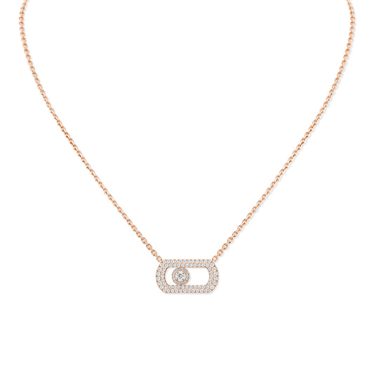 Messika So Move Halskette (12945-PG) aus Roségold mit Diamant