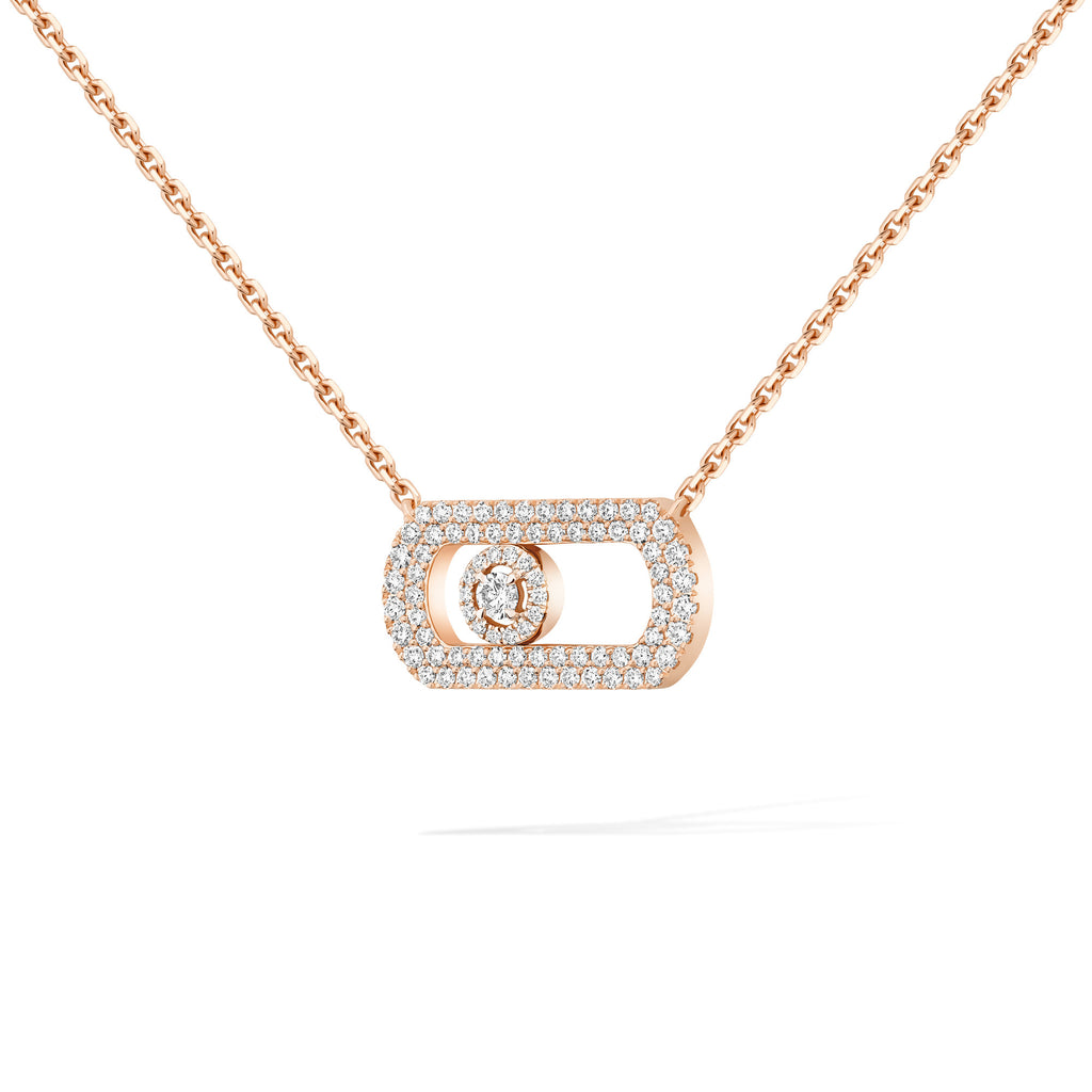 Messika So Move Halskette (12945-PG) aus Roségold mit Diamant