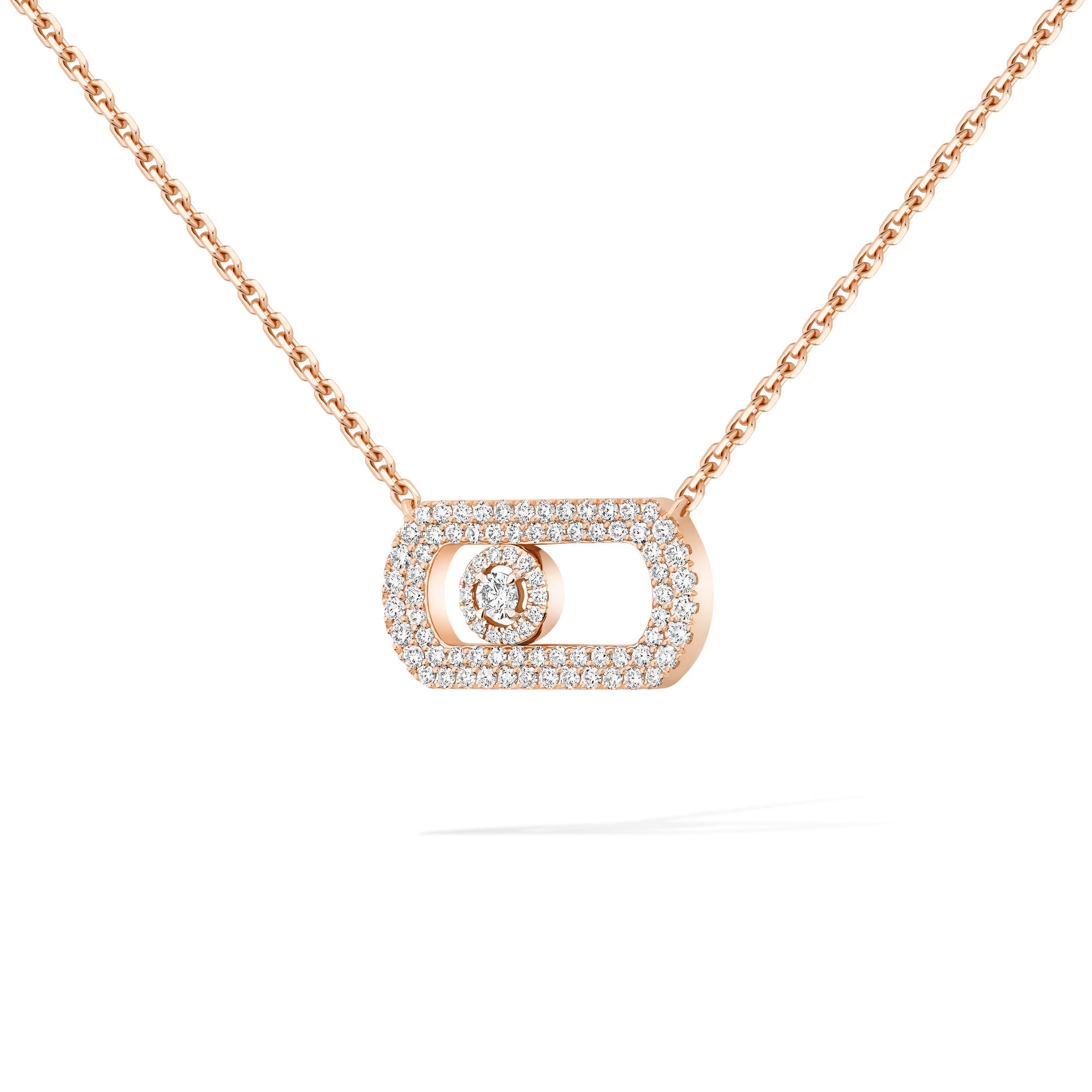Messika So Move Halskette (12945-PG) aus Roségold mit Diamant