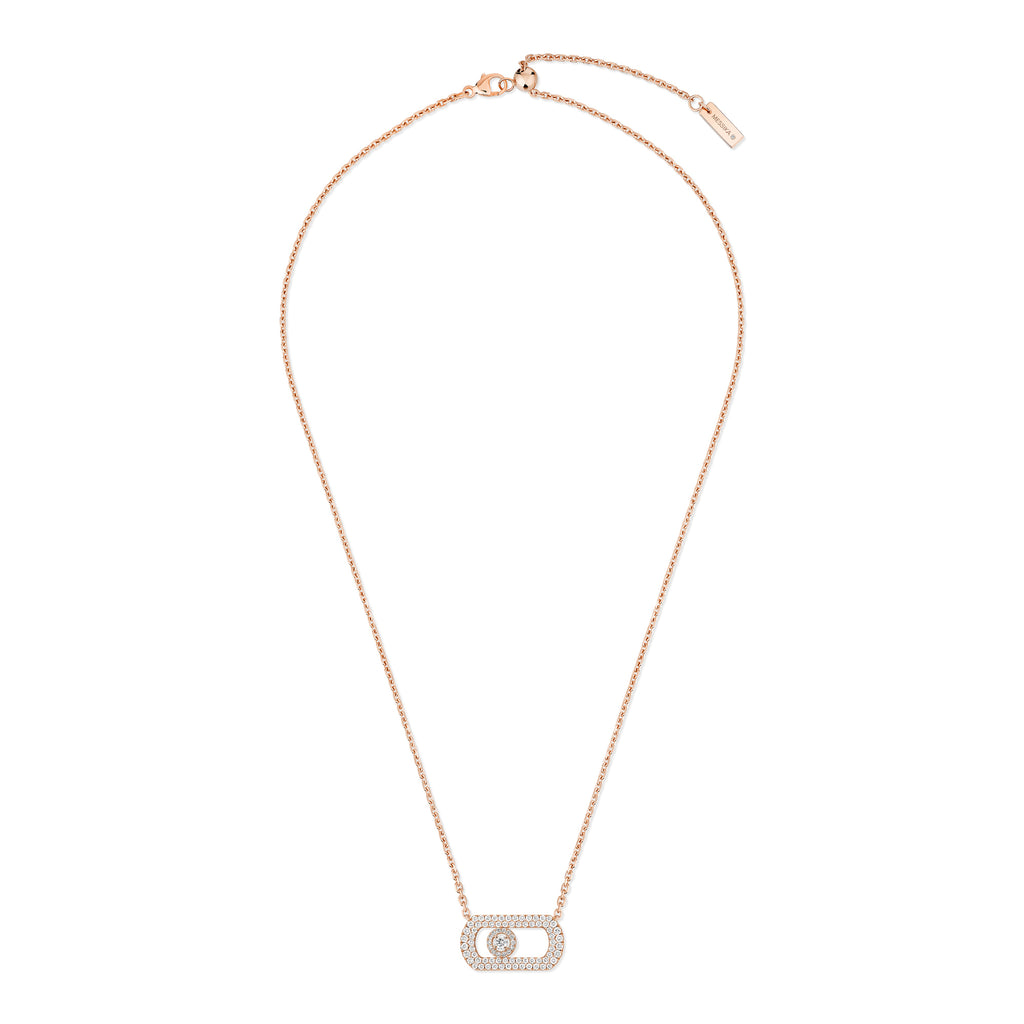 Messika So Move Halskette (12945-PG) aus Roségold mit Diamant