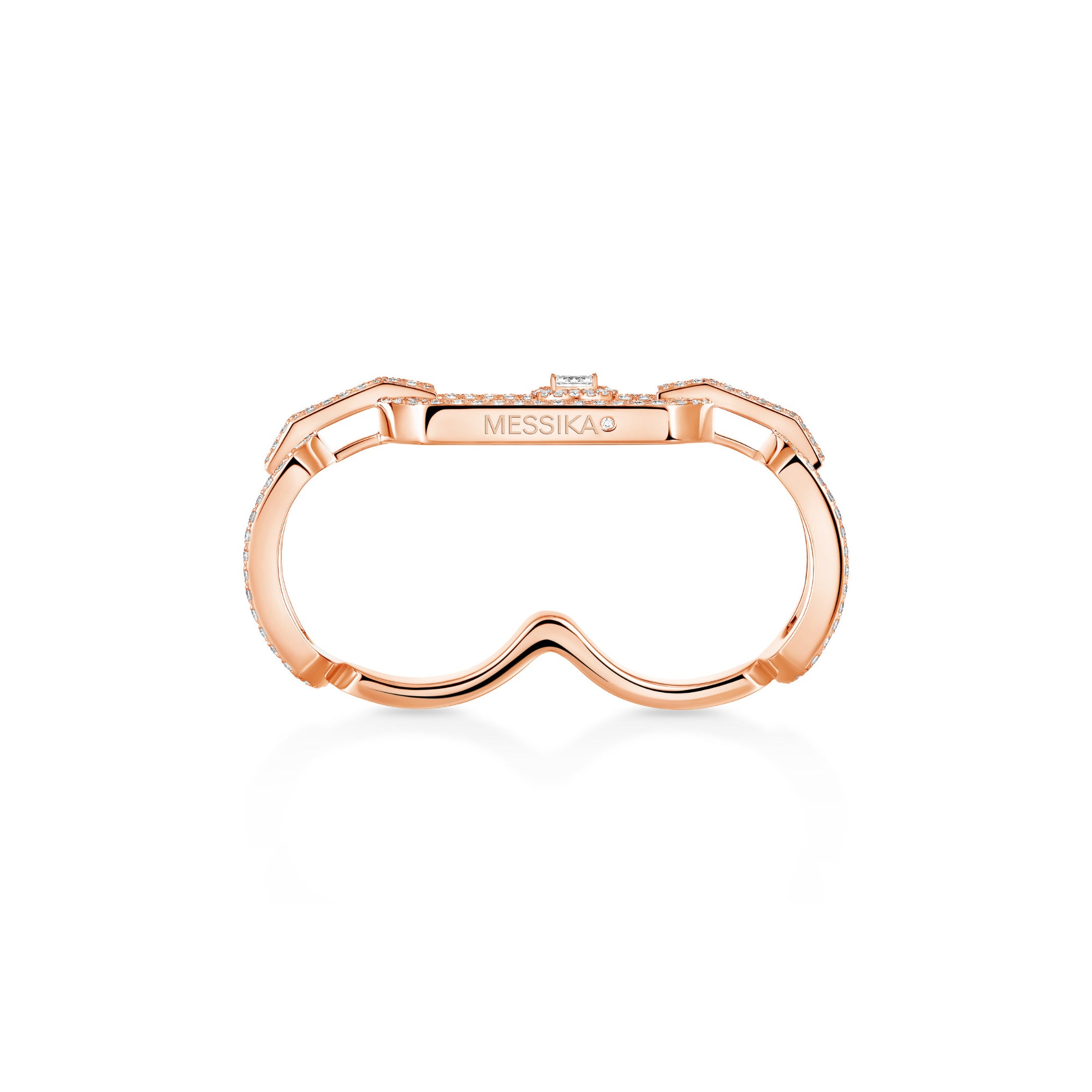 Messika So Move Zwei-Finger Diamantring (13185-PG) aus Roségold mit Diamant