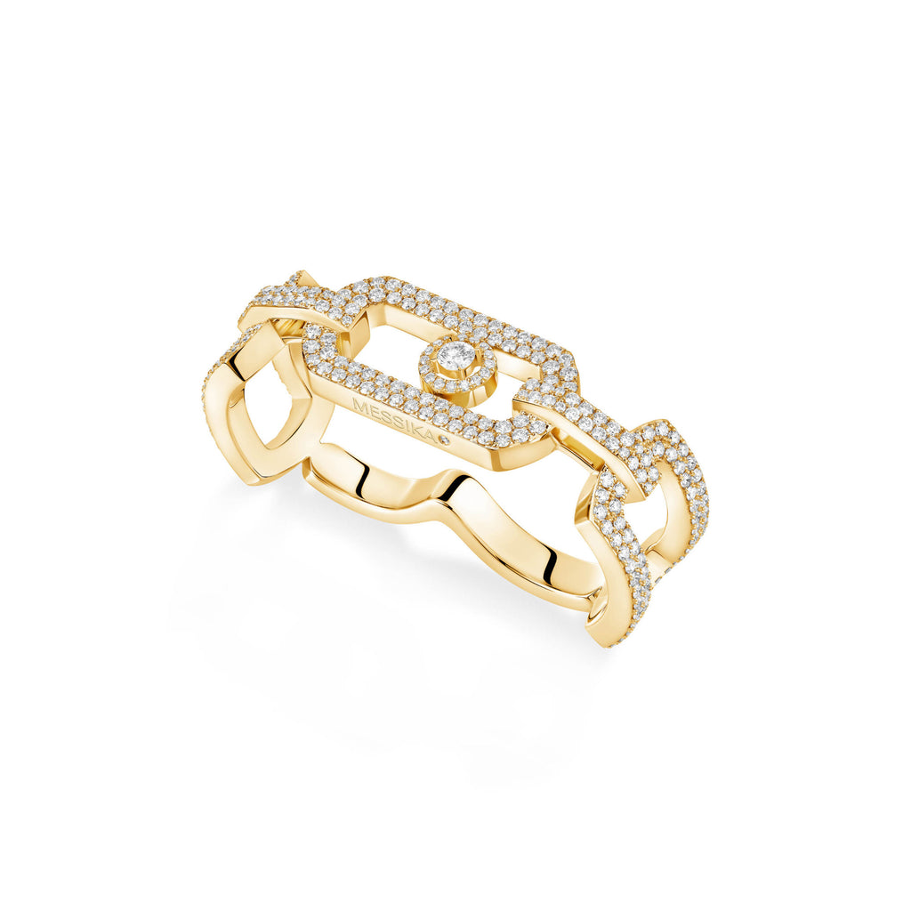 Messika So Move Zwei-Finger Diamantring (13185-YG) aus Gelbgold mit Diamant