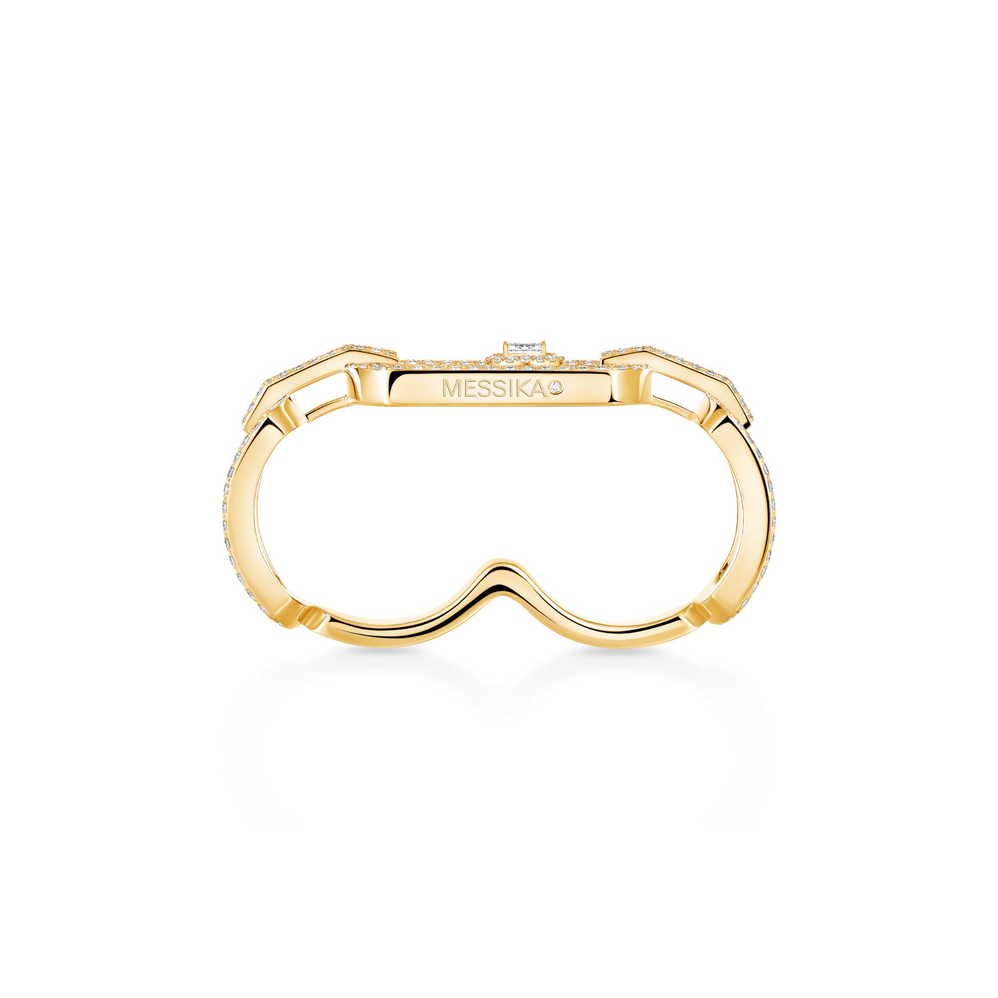 Messika So Move Zwei-Finger Diamantring (13185-YG) aus Gelbgold mit Diamant