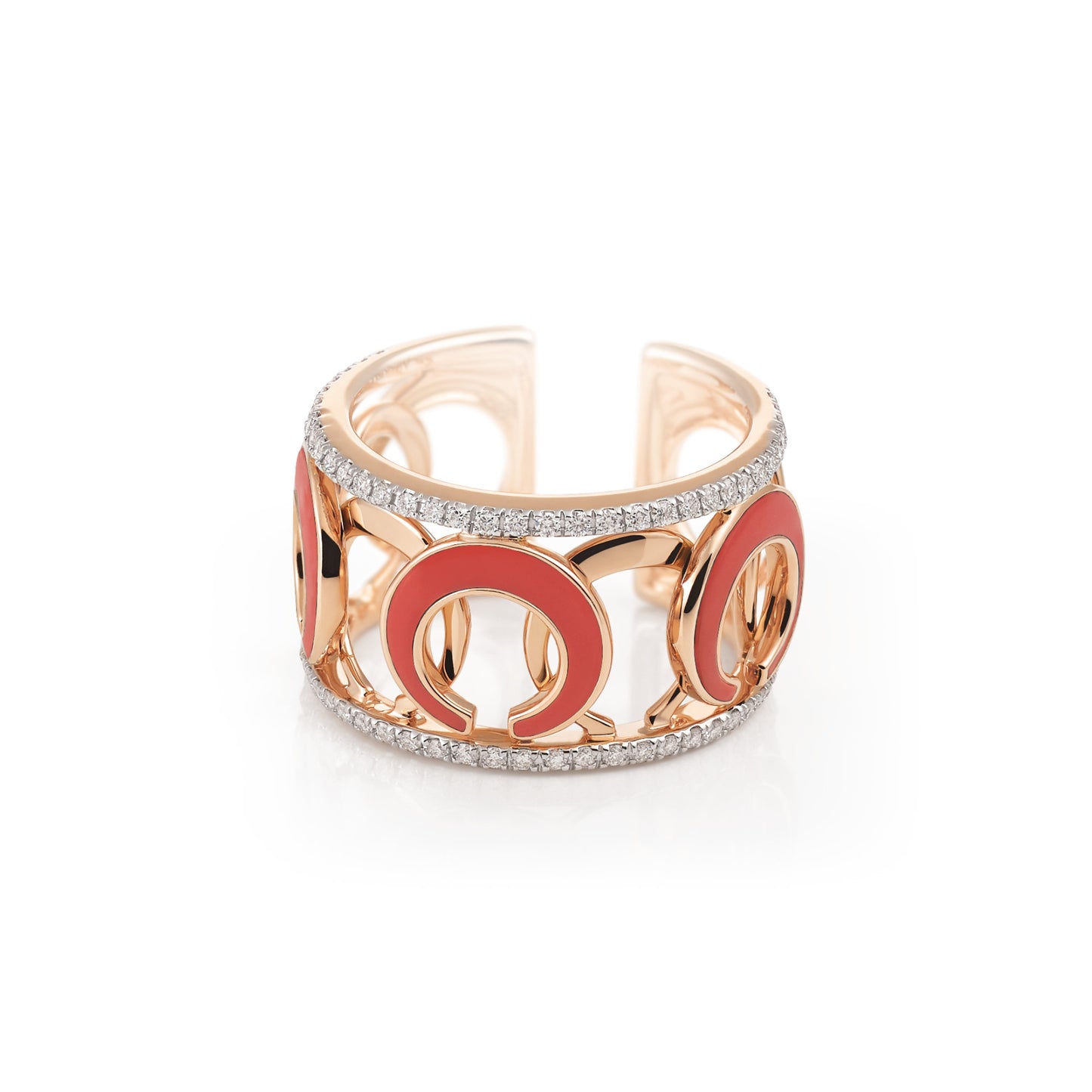 Mezzaluna Ring, Bicolor-Gold • Diamant von Al Coro (NR750COOWR)