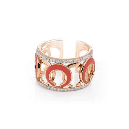 Mezzaluna Ring, Bicolor-Gold • Diamant von Al Coro (NR750COOWR)