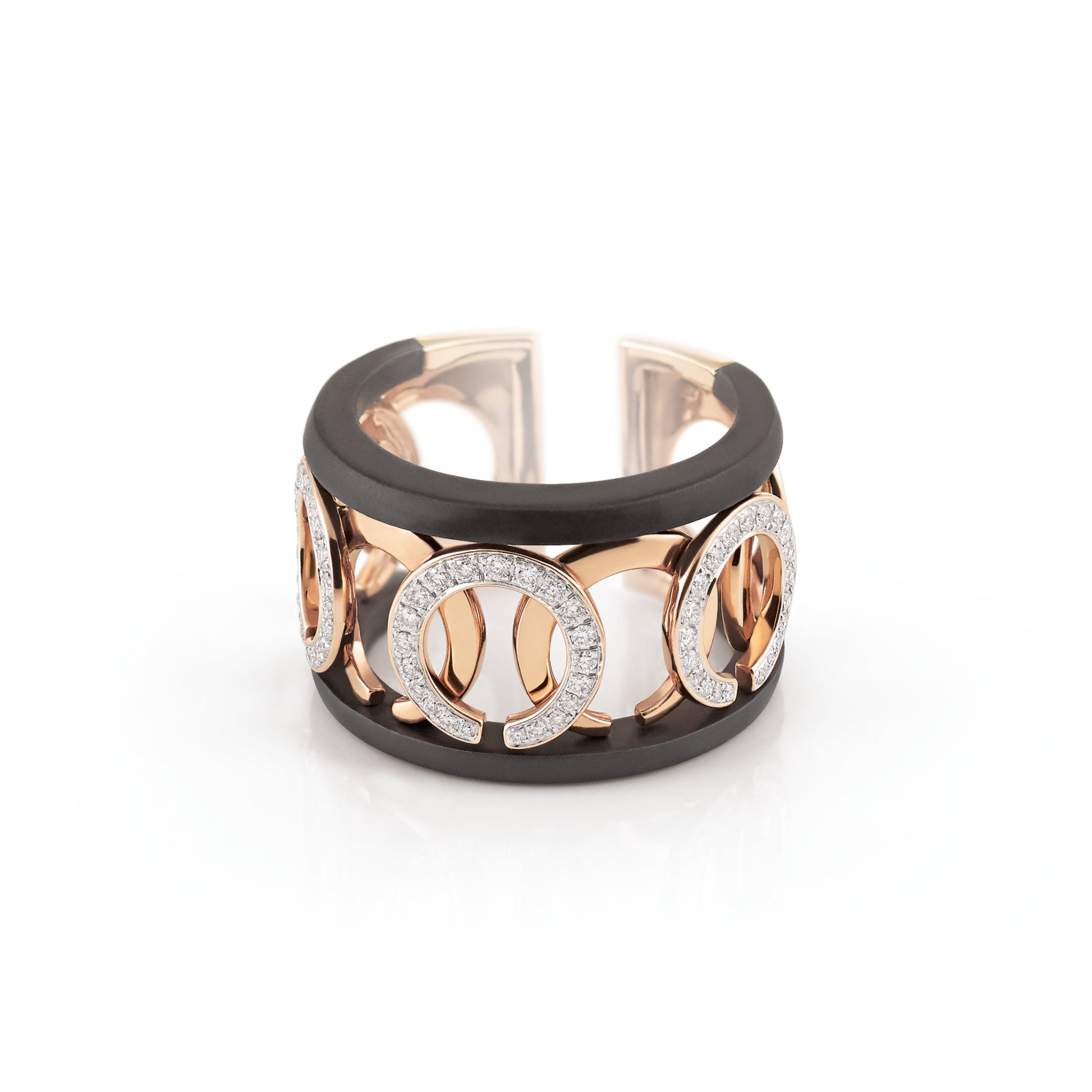 Mezzaluna Ring, Tricolor-Gold • Diamant von Al Coro (NR9927WR)