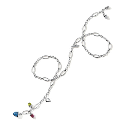MIKADO Collier Delicate Candy mit Diamond Pavé, Weißgold • Diamant • Peridot • Topas • Turmalin von Tamara Comolli (N-M-Del51-Can-p-wg)