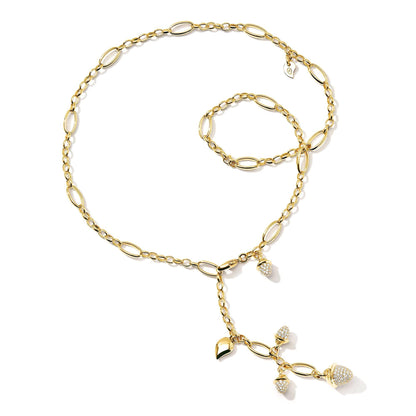 MIKADO Collier Delicate mit Diamond Pavé, Gelbgold • Diamant von Tamara Comolli (N-M-Del51-p-yg)