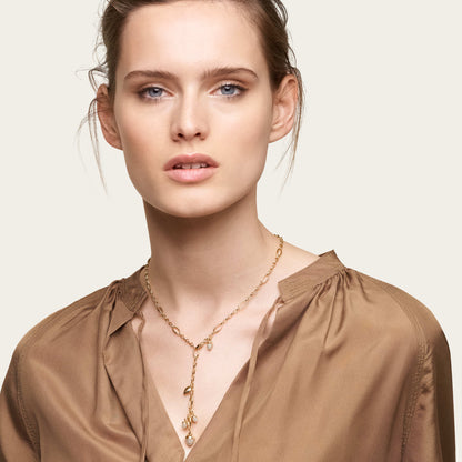 MIKADO Collier Delicate mit Diamond Pavé, Gelbgold • Diamant von Tamara Comolli (N-M-Del51-p-yg)