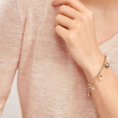 MIKADO Flamenco Charm Cashmere Armband, Roségold • Mondstein von Tamara Comolli (B-MFL-ch-cas-rg)