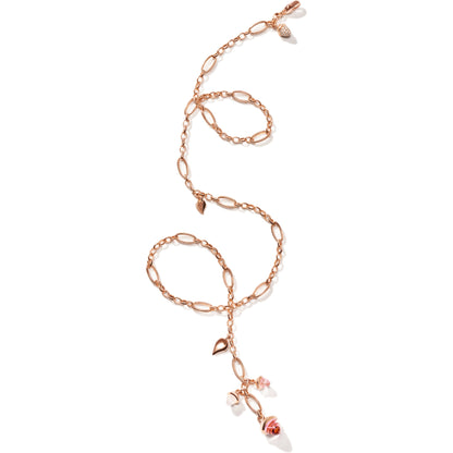 MIKADO Halskette Delicate 'Blush', Roségold • Diamant • Mondstein • Turmalin von Tamara Comolli (N-M-Del51-Blu-p-rg)